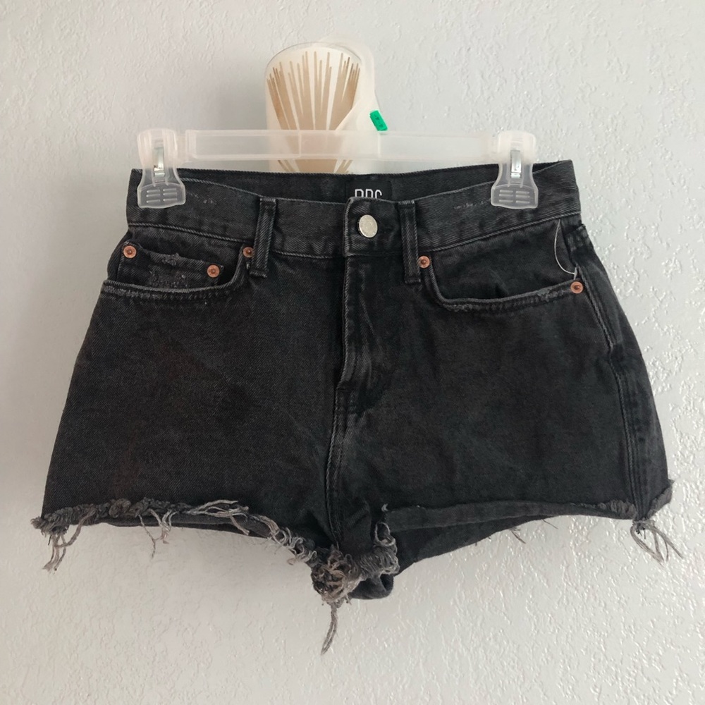 BDG high-rise distressed denim shorts